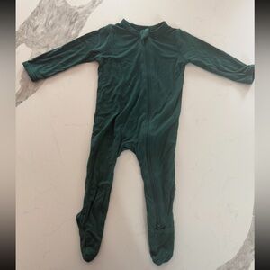 Kyte BABY Forest Green Footie Bamboo Onesie